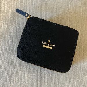 Kate Spade Black Leather Travel Jewelry Case